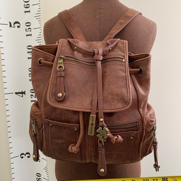 Lucky brand leather backpack - Picture 4 of 5